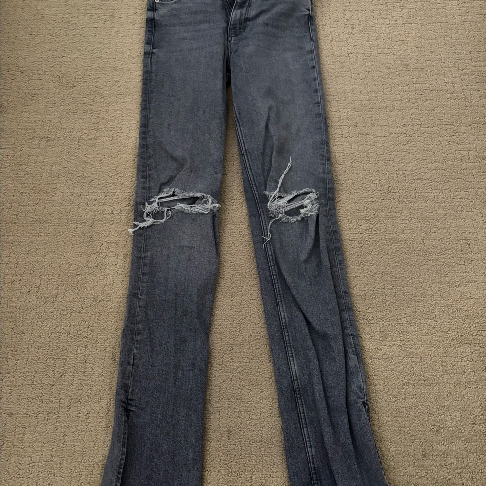 Zara Women's Charcoal Skinny Jeans